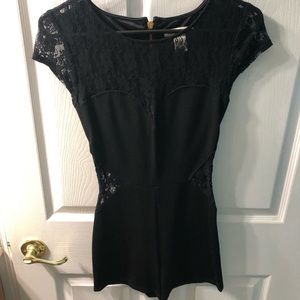 Black Lace Romper